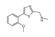 [5-(2-Methoxy-phenyl)-thiazol-2-ylmethyl]-methyl-amine结构式
