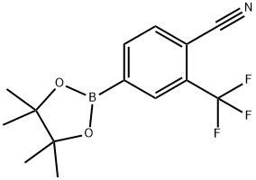 4-氰基-3-三氟甲基苯硼酸频哪醇酯结构式