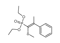 diethyl (1-(methylthio)-2-phenylprop-1-en-1-yl)phosphonate Structure