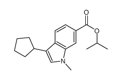 3-环戊基-1-甲基-1H-吲哚-6-羧酸异丙酯结构式