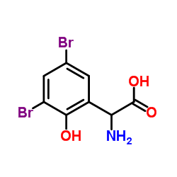 Amino(3,5-dibromo-2-hydroxyphenyl)acetic acid Structure