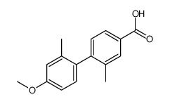 4-(4-methoxy-2-methylphenyl)-3-methylbenzoic acid结构式