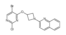 2-(3-((5-bromo-2-chloropyrimidin-4-yl)oxy)azetidin-1-yl)quinoline Structure