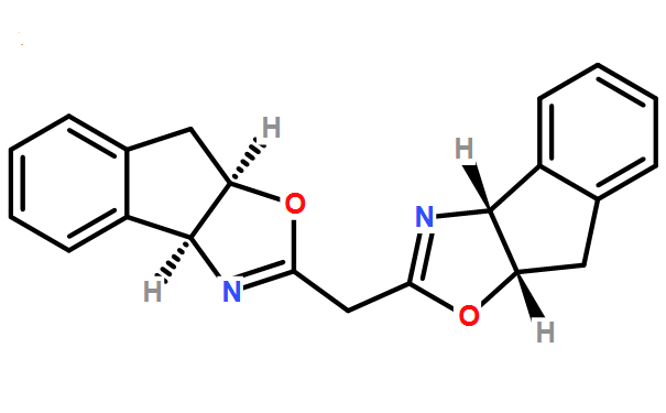 ((3aR,8aS)-8,8a-Dihydro-3aH-indeno[1,2-d]oxazol-2-yl)((3aS,8aR)-8,8a-dihydro-3aH-indeno[1,2-d]oxazol-2-yl)methane structure