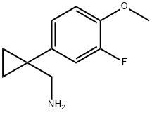 (1-(3-fluoro-4-methoxyphenyl)cyclopropyl)methanamine hydrochloride Structure