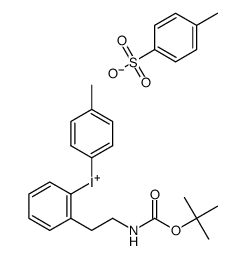 (2-(2-(t-butoxycarbonylamino)ethyl)phenyl)(p-tolyl)iodonium p-toluenesulfonate结构式