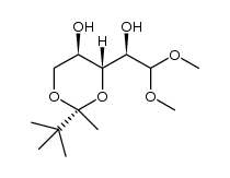 (2R,4R,5R)-2-(tert-butyl)-4-((R)-1-hydroxy-2,2-dimethoxyethyl)-2-methyl-1,3-dioxan-5-ol结构式