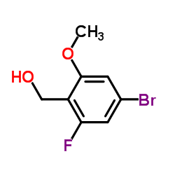 (4-Bromo-2-methoxy-6-fluorophenyl)methanol结构式