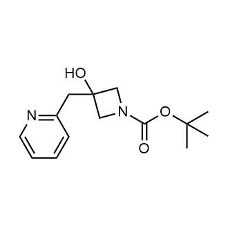 3-羟基-3-[(吡啶-2-基)甲基]氮杂环丁烷-1-羧酸叔丁酯结构式