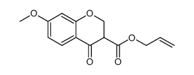 3-allyloxycarbonyl-7-methoxychroman-4-one结构式