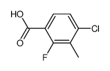 4-CHLORO-2-FLUORO-3-METHYL-BENZOIC Structure