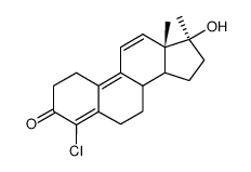 17α-Methyl-17β-hydroxy-4-chlor-Δ4,9,11-oestratrien-3-on结构式