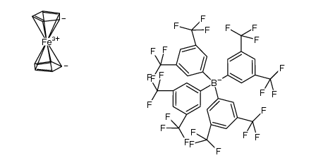 [Fe(η5-C5H5)2][B(3,5-C6H3(CF3)2)4]结构式