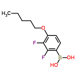 2,3-二氟-4-戊氧基苯硼酸结构式