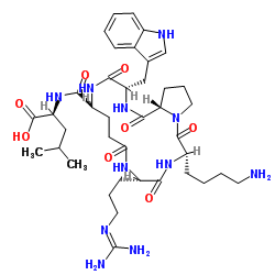 (Lys9,Trp11,Glu12)-Neurotensin (8-13) (Cyclic Analog)结构式