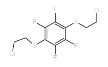 Benzene,1,4-bis[(2-chloroethyl)thio]-2,3,5,6-tetrafluoro- Structure