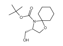 (3S)-3-hydroxymethyl-1-oxa-4-azaspiro[4,5]decane-4-carboxylic acid 4-tert-butyl ester结构式