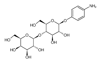 对氨基苯基 beta-D-乳吡喃糖苷结构式
