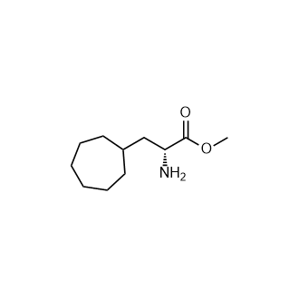 (R)-2-氨基-3-环庚基丙酸甲酯结构式