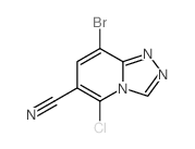 8-BROMO-5-CHLORO-[1,2,4]TRIAZOLO[4,3-A]PYRIDINE-6-CARBONITRIL结构式