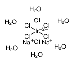 六氯代铱(IV)酸钠,六水合物结构式