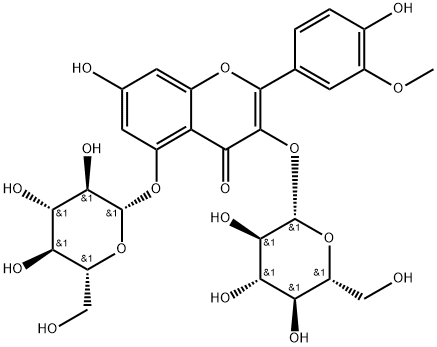 异鼠李素-3,5-O-二葡萄糖苷结构式