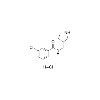 3-Chloro-N-(pyrrolidin-3-ylmethyl)benzamide hydrochloride Structure