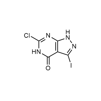 6-氯-3-碘-1,5-二氢-4H-吡唑并[3,4-d]嘧啶-4-酮结构式