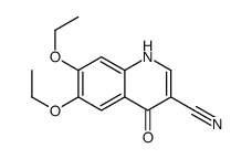 6,7-二乙氧基-1,4-二氢-4-氧代-3-喹啉甲腈结构式