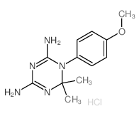 1,3,5-Triazine-2,4-diamine,1,6-dihydro-1-(4-methoxyphenyl)-6,6-dimethyl-, hydrochloride (1:1)结构式