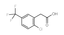 2-氯-5-(三氟甲基)苯乙酸结构式