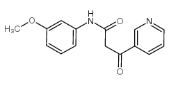 N-(3-甲氧基苯基)-3-氧代-3-吡啶-3-丙酰胺结构式
