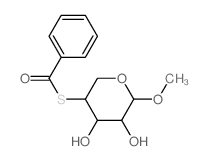 b-D-Ribopyranoside, methyl4-thio-, 4-benzoate (9CI) Structure