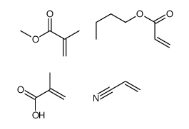 2-丙烯酸-2-甲基与聚丁基-2-丙烯酸酯、甲基-2-甲基-2-丙烯酸酯和2-丙烯腈的聚合物结构式