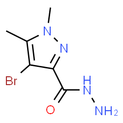 4-Bromo-1,5-dimethyl-1H-pyrazole-3-carbohydrazide Structure