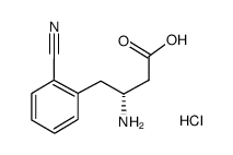 (R)-3-氨基-4-(2-氰基苯基)丁酸结构式