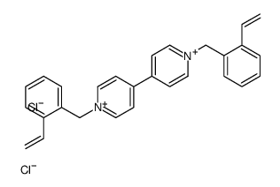 1-[(2-ethenylphenyl)methyl]-4-[1-[(2-ethenylphenyl)methyl]pyridin-1-ium-4-yl]pyridin-1-ium,dichloride Structure