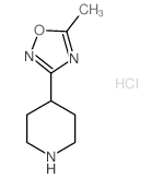 4-(5-甲基-1,2,4-噁二唑-3-基)-哌啶盐酸盐结构式