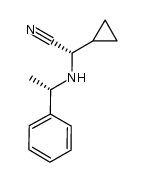 (S)-2-cyclopropyl-2-(((S)-1-phenylethyl)amino)acetonitrile Structure