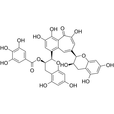茶黄素 3'-没食子酸酯结构式