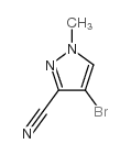 4-溴-1-甲基-1H-吡唑-3-甲腈结构式