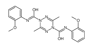 N1,N4-双(2-甲氧基苯基)-3,6-二甲基-1,2,4,5-四嗪-1,4-二羧酰胺结构式
