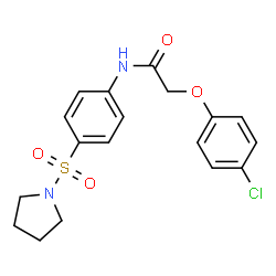 2-(4-chlorophenoxy)-N-[4-(pyrrolidin-1-ylsulfonyl)phenyl]acetamide Structure