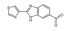 5-硝基-2-(1,3-噻唑-4-基)-1H-苯并咪唑结构式