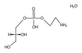 L-a-Glycerophosphorylethanolamine (hydrate) (olamine alfoscerate) (GPE)结构式