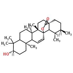 3-Hydroxy-11-ursen-28,13-olide structure