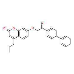 7-[2-oxo-2-(4-phenylphenyl)ethoxy]-4-propylchromen-2-one结构式