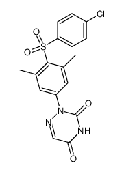 2-(4-((p-Chlorophenyl)sulfonyl)-3,5-dimethylphenyl)-as-triazine-3,5(2H ,4H)-dione Structure