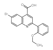 6-BROMO-2-(2-ETHOXYPHENYL)QUINOLINE-4-CARBOXYLICACID结构式