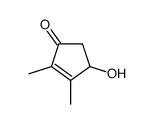 4-hydroxy-2,3-dimethylcyclopent-2-en-1-one结构式